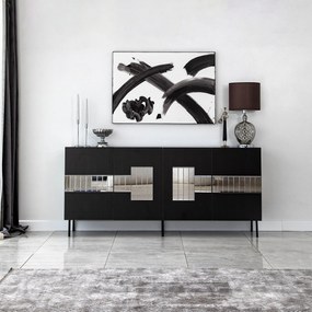 Console Paris – Preto – 180 cm x 80 cm x 40 cm