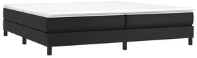 Estrutura de cama 200x200 cm couro artificial preto