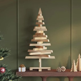 vidaXL Árvores de Natal Natural 90 cm Madeira de pinho maciça