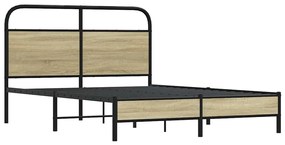 Estrutura cama s/ colchão derivados de madeira carvalho sonoma