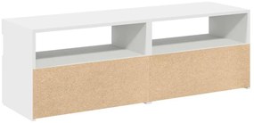 Móveis de TV com luzes LED 2 pcs 60x35x40 cm branco