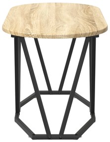 Mesa de Centro em Carvalho Sonoma 80x40x40,5 cm, Madeira Revestida e M
