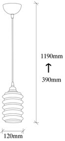 Candeeiro Chandelier Smoked – Fume – 12 x 12 cm
