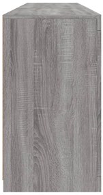 Aparador com luzes LED 162x37x67 cm cinzento sonoma