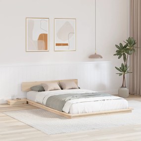 vidaXL Estrutura da Cama Castanho 120 x 200 cm madeira