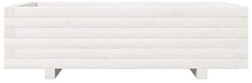 Vaso/floreira de jardim 90x60x26,5 cm pinho maciço branco