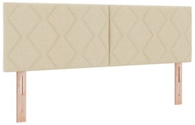 Cama Box Spring com Colchão creme 160x200 cm Tecido