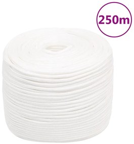 Corda de barco 8 mm 250 m polipropileno branco completo