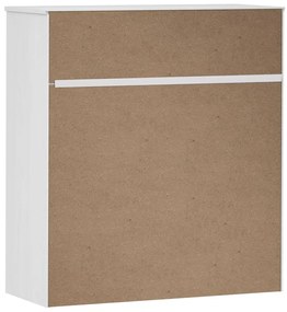 Armário Alto Eva em Pinho Maciço - Branco - Design Escandinavo