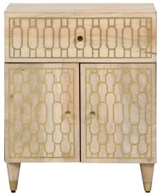Mesa de cabeceira 50x33x60 cm madeira de mangueira maciça
