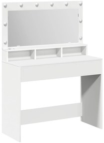 mesa de maquiagem branca vidaXL com luzes LED - 100x41x135 cm