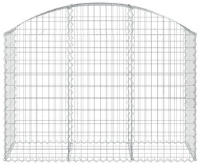 Cesto gabião arqueado 150x50x100/120 cm ferro galvanizado