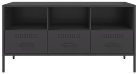 Móvel de TV 100,5x39x50,5 cm aço preto
