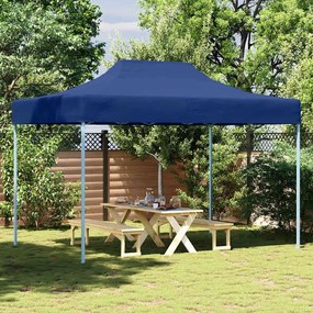 vidaXL Tenda dobrável profissional para festas 3x4 m aço azul