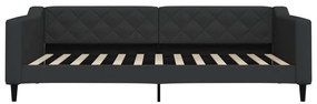 Sofá-cama 100x200 cm tecido preto