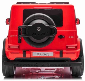 Carro elétrico para crianças Mercedes-Benz G63 AMG 4x4² 2 lugares 12V, Leitor MP3 com entrada USB/AUX, Rodas Borracha com suspensão, Bancos em pele, C