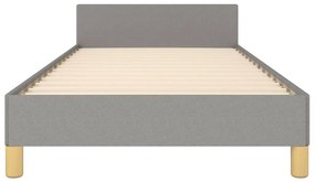 Estrutura de cama sem colchão 80x200 cm tecido cinzento-claro