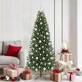 vidaXL Árvore de Natal Artificial com 300 LEDs Verde 180 cm PE e PVC