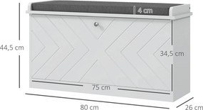 Banco Sapateira – Løvik – 80x26x44,5 cm – Branco