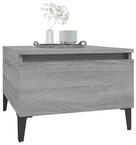 Mesas de apoio 2 pcs 50x46x35 cm deriv. madeira cinzento sonoma