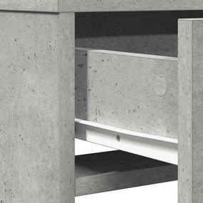 Mesa de Maquilhagem vidaXL com Luzes LED Cinza Concreto 50x41x135 cm