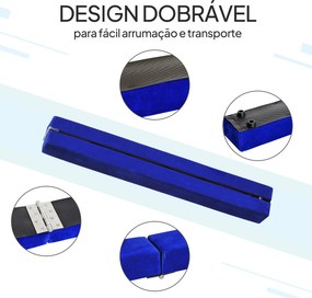 Barra de Equilíbrio Ginástica Dobrável 210 cm Barra de Ginástica Artística para Crianças Iniciantes e Ginastas 210x10x6,5 cm Azul