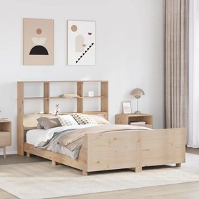 vidaXL Cama sem colchão 120x190 cm madeira de pinho maciça