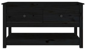 Mesa de centro 102x49x55 cm pinho maciço preto