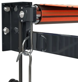 Toldo retrátil automático 4,5x3 m laranja e castanho