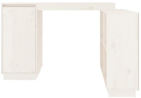 Secretária 110x50x75 cm madeira de pinho maciça branco