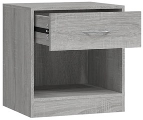 Mesas de cabeceira com gaveta 2 pcs cinzento sonoma