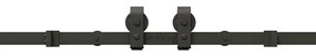Kit de ferragens para porta deslizante 400 cm aço preto