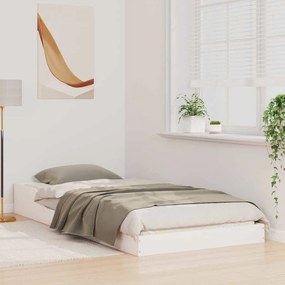 Estrutura da Cama Branco 90 x 200 cm Madeira de pinho maciça