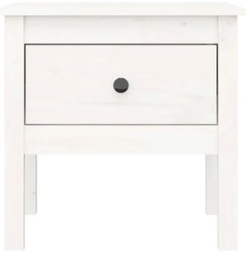 Mesa de apoio 50x50x49 cm pinho maciço Branco
