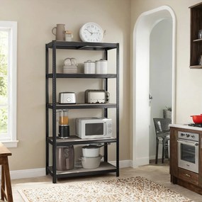 Estante para cargas pesadas 50 x 100 x 200 cm cinzento + preto