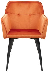 Conjunto de 2 cadeiras de veludo laranja JASMIN Beliani