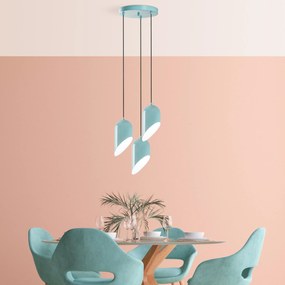 Chandelier Kesik – Turquesa – Diâmetro 40 cm