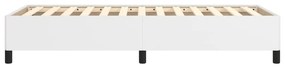 Estrutura de cama 90x200 cm couro artificial branco
