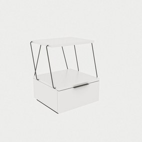 Mesa de Cabeceira Tekoba – Branco – 42x52x41 cm