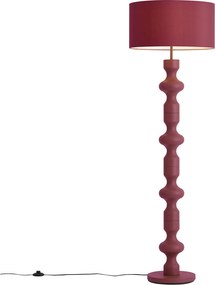 Candeeiro de Pé Retro Ameixa com Abajur de Tecido 160cm - Captain