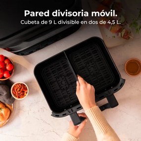 Fritadeira dietética digital Cecofry Dual 9000 compacta sem óleo de 9 L de capacidade