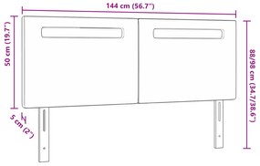 Cabeceira vidaXL Design Simples Branco Puro 140 cm em Couro Sintético