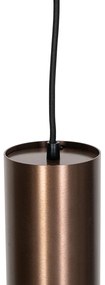 Design hanglamp donkerbrons incl. rail adapter 1-fase - Slimline Tubo