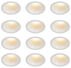 Conjunto de 12 Focos Embutidos Brancos GU10 35mm IP44 - Dept