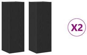 Conjunto de 4 Peças do Armário de TV vidaXL Carvalho Preto 30.5x30x90