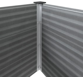 Canteiro elevado para jardim WPC 100x100x54 cm cinzento