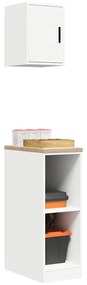 Armários de garagem 2 pcs derivados de madeira branco