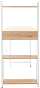 Secretária com prateleiras laterais Poe 120 x 111 x 44 cm Cor Natural