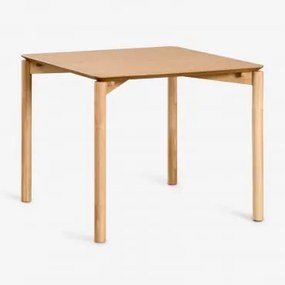Mesa De Jantar Munden Mdf Castanho Roble & 90 X 90 Cm - Sklum