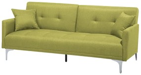 Sofá-cama em tecido verde azeitona LUCAN Beliani